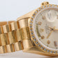 VINTAGE Rolex Day-Date President SILVER DIAMOND BARK 36mm 18K Yellow Gold 18038