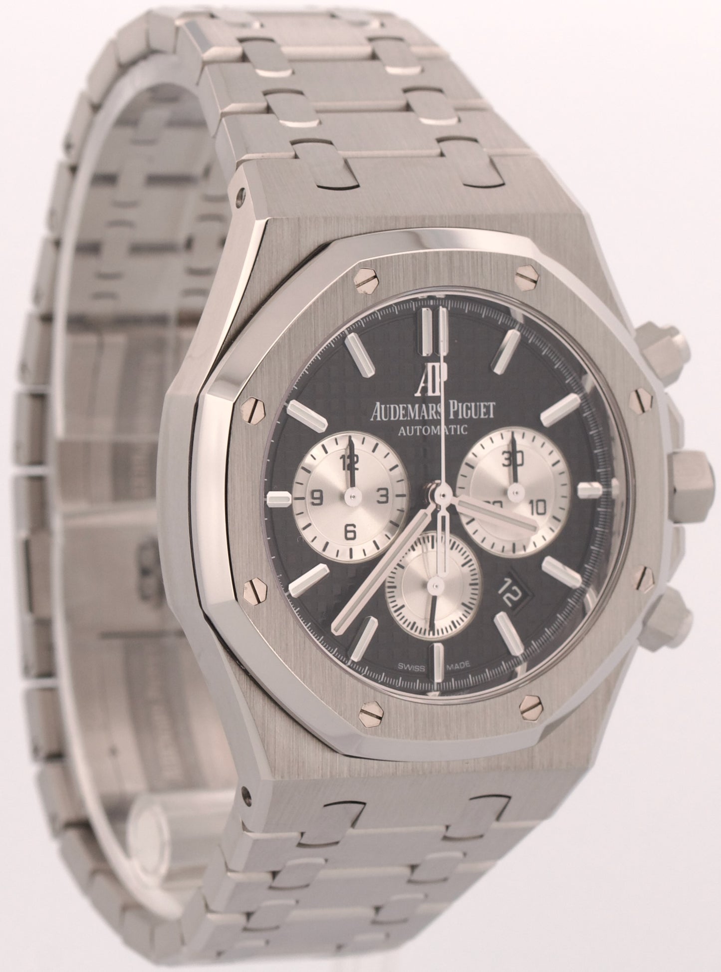 PAPERS Audemars Piguet Royal Oak Chronograph BLACK 41mm Steel 26331ST BOX
