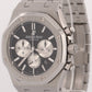 PAPERS Audemars Piguet Royal Oak Chronograph BLACK 41mm Steel 26331ST BOX