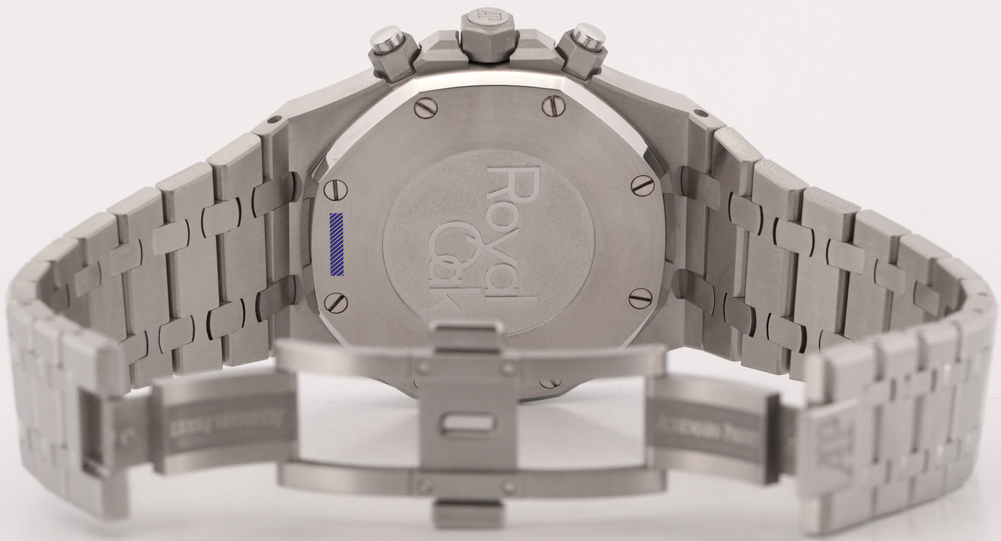 PAPERS Audemars Piguet Royal Oak Chronograph BLACK 41mm Steel 26331ST BOX