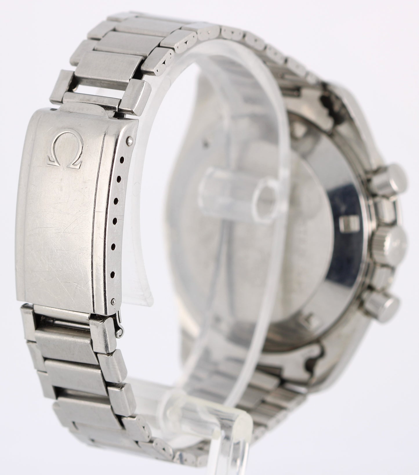 VINTAGE Omega Speedmaster Steel Black 42mm Applied Logo 145.022 MANUAL Watch