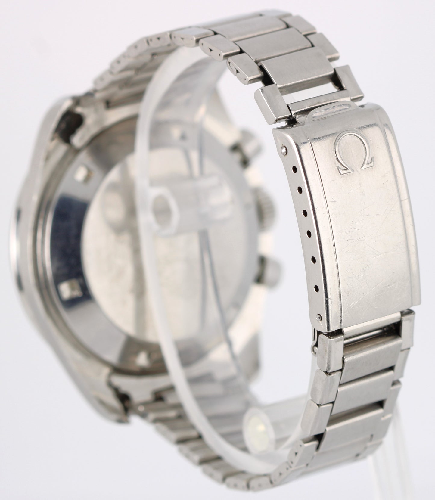 VINTAGE Omega Speedmaster Steel Black 42mm Applied Logo 145.022 MANUAL Watch