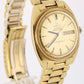 VINTAGE Omega Constellation Day-Date 18k Gold Champagne Linen 35mm 168.029 Watch