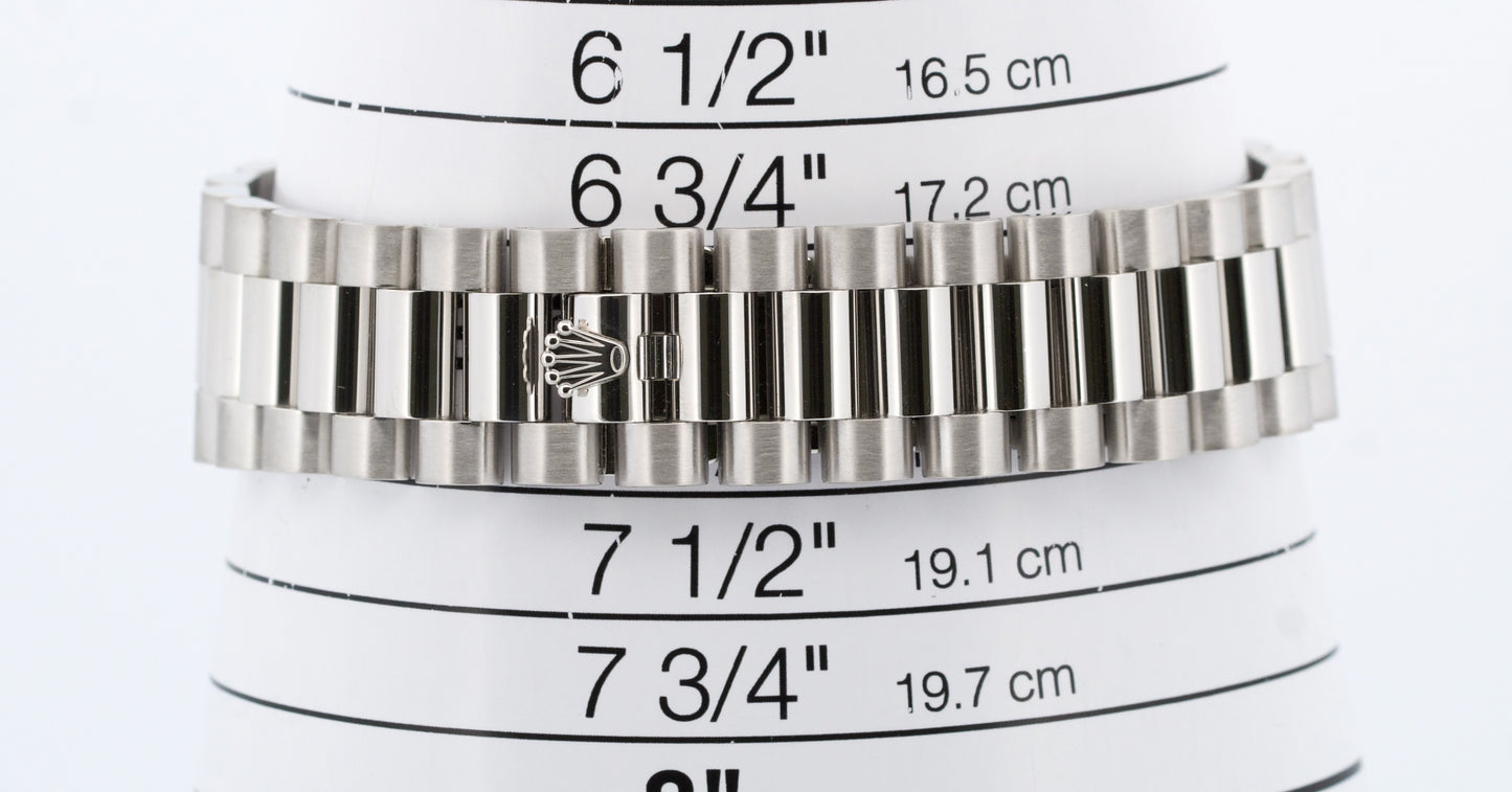 Rolex Day-Date Presidential 36mm GLACIER BLUE WAVE 950 Platinum Watch 118206 BOX