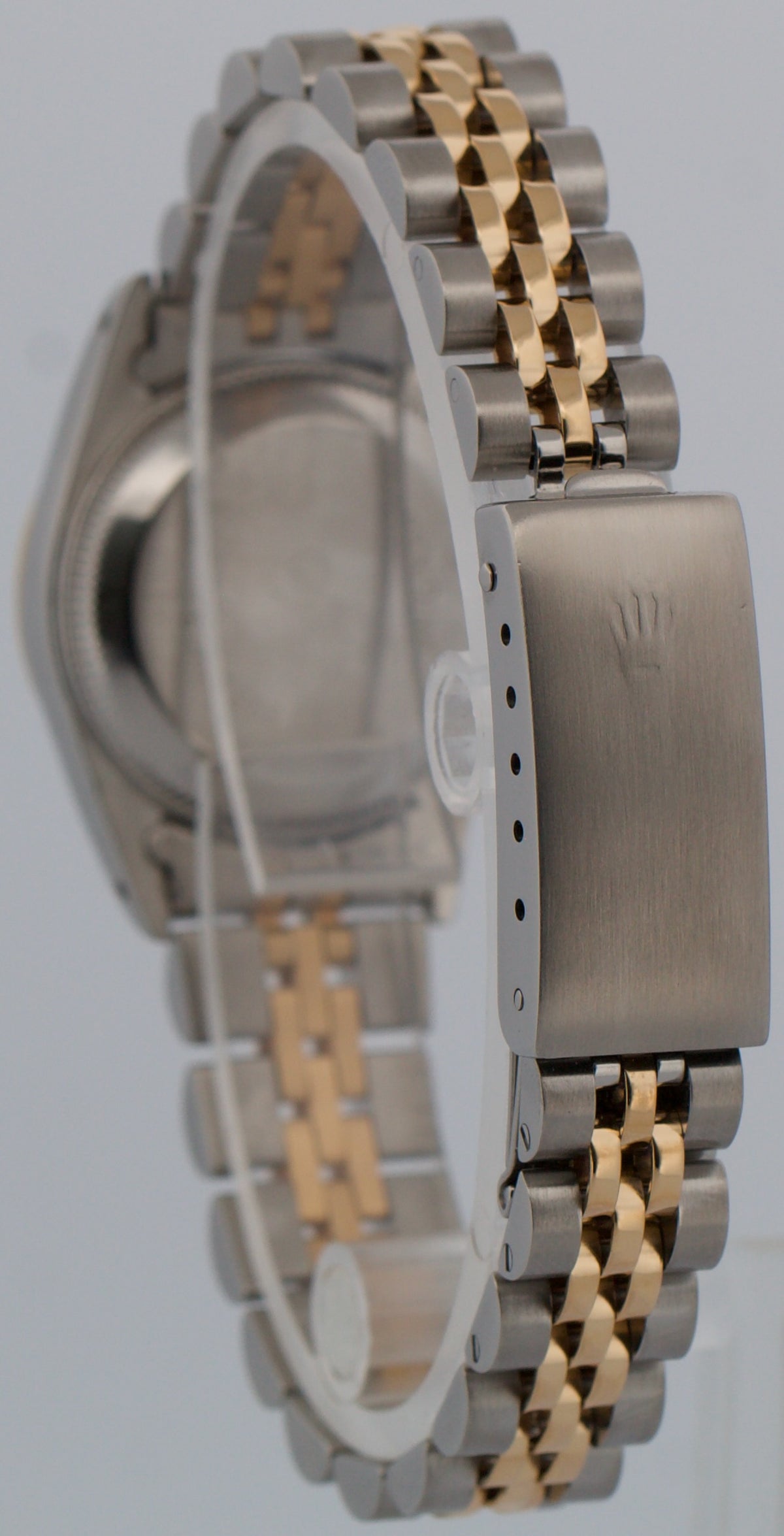 1988 Rolex Oyster Perpetual 67193 Silver Two-Tone 18K Gold Steel 24mm Watch Box