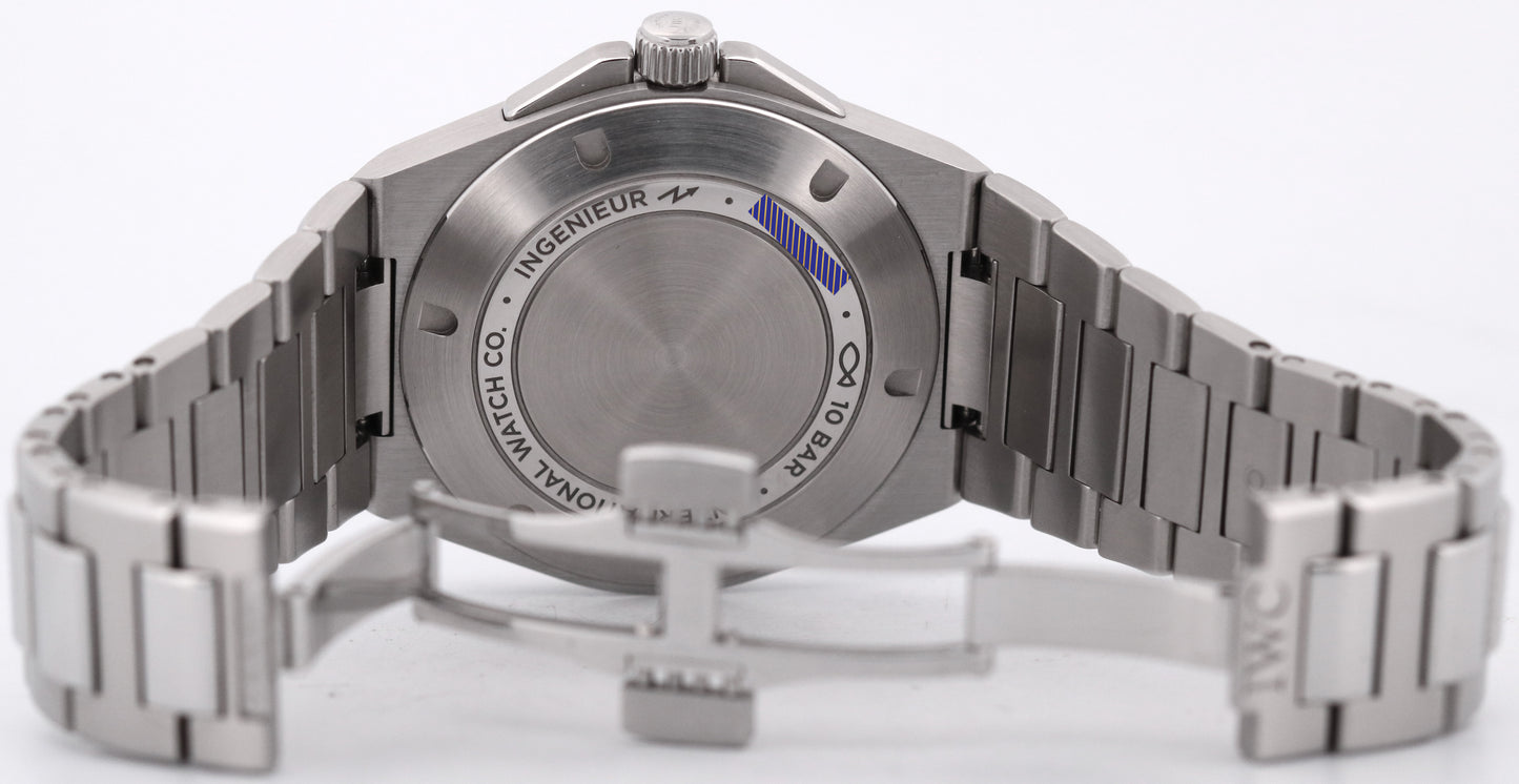 UNPOLISHED 2024 PAPERS IWC Ingenieur Stainless Steel AQUA Teal 40mm IW328903 BOX