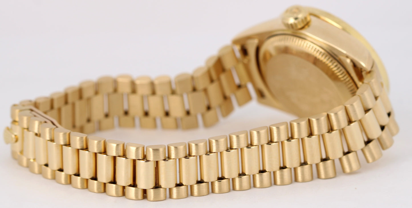 VINTAGE Rolex DateJust President 18k Gold Champagne DIAMOND 26mm 69178 Watch