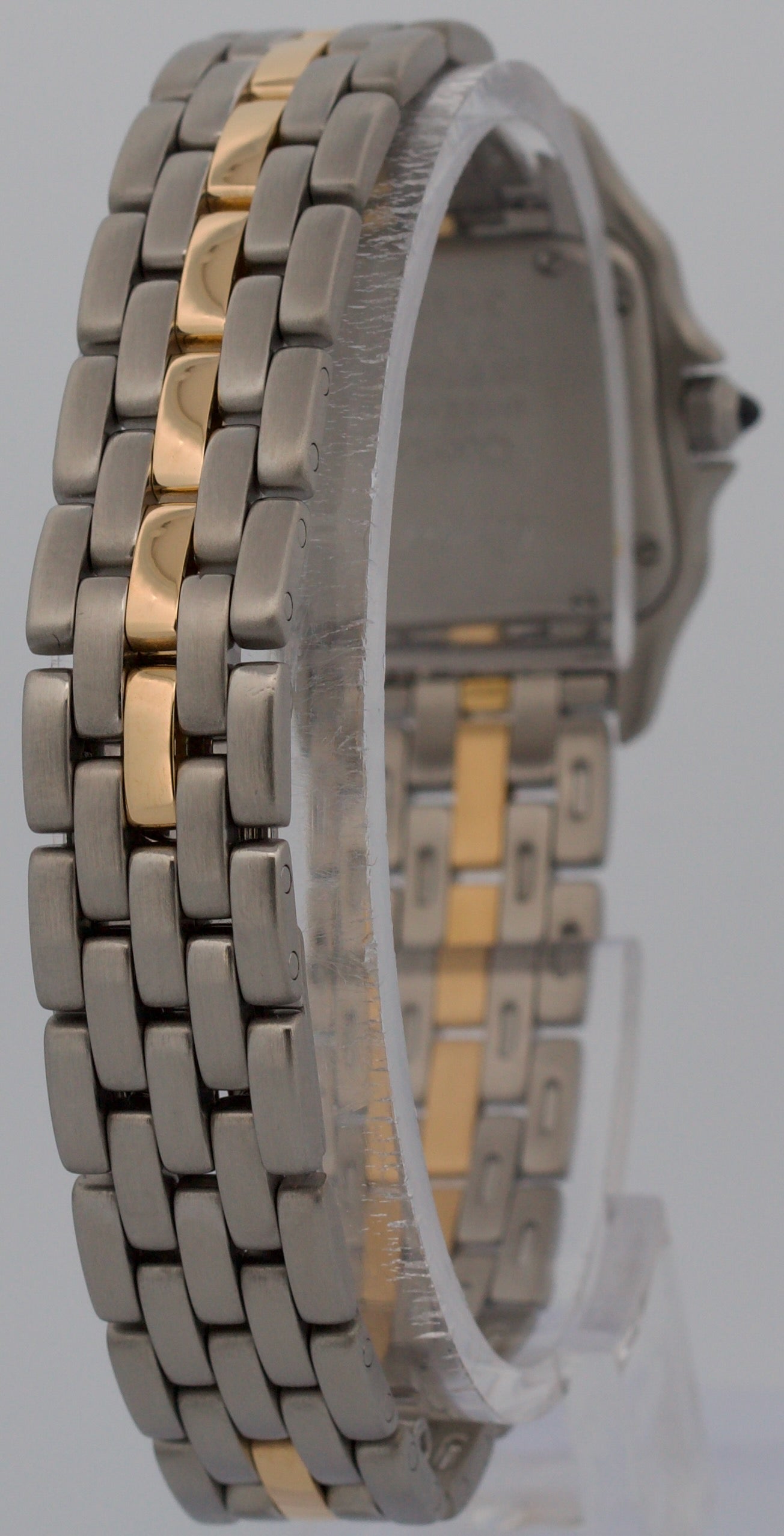 Ladies Cartier Panthere Small ONE ROW 18K Steel 22mm Quartz 1057917 W25029B5