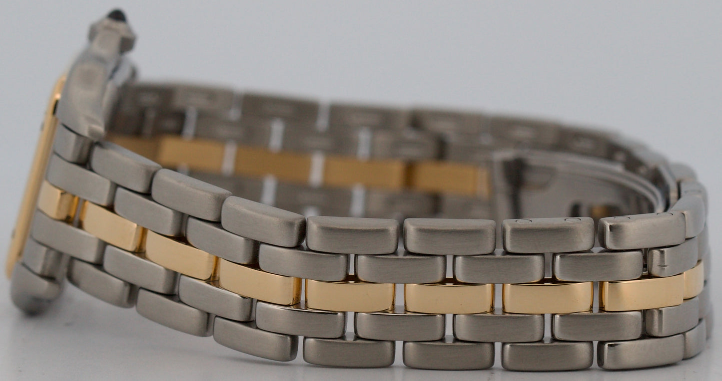 Ladies Cartier Panthere Small ONE ROW 18K Steel 22mm Quartz 1057917 W25029B5