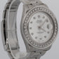 Rolex DateJust II 41mm 116300 Silver Pave Diamond Stainless Steel Oyster Watch