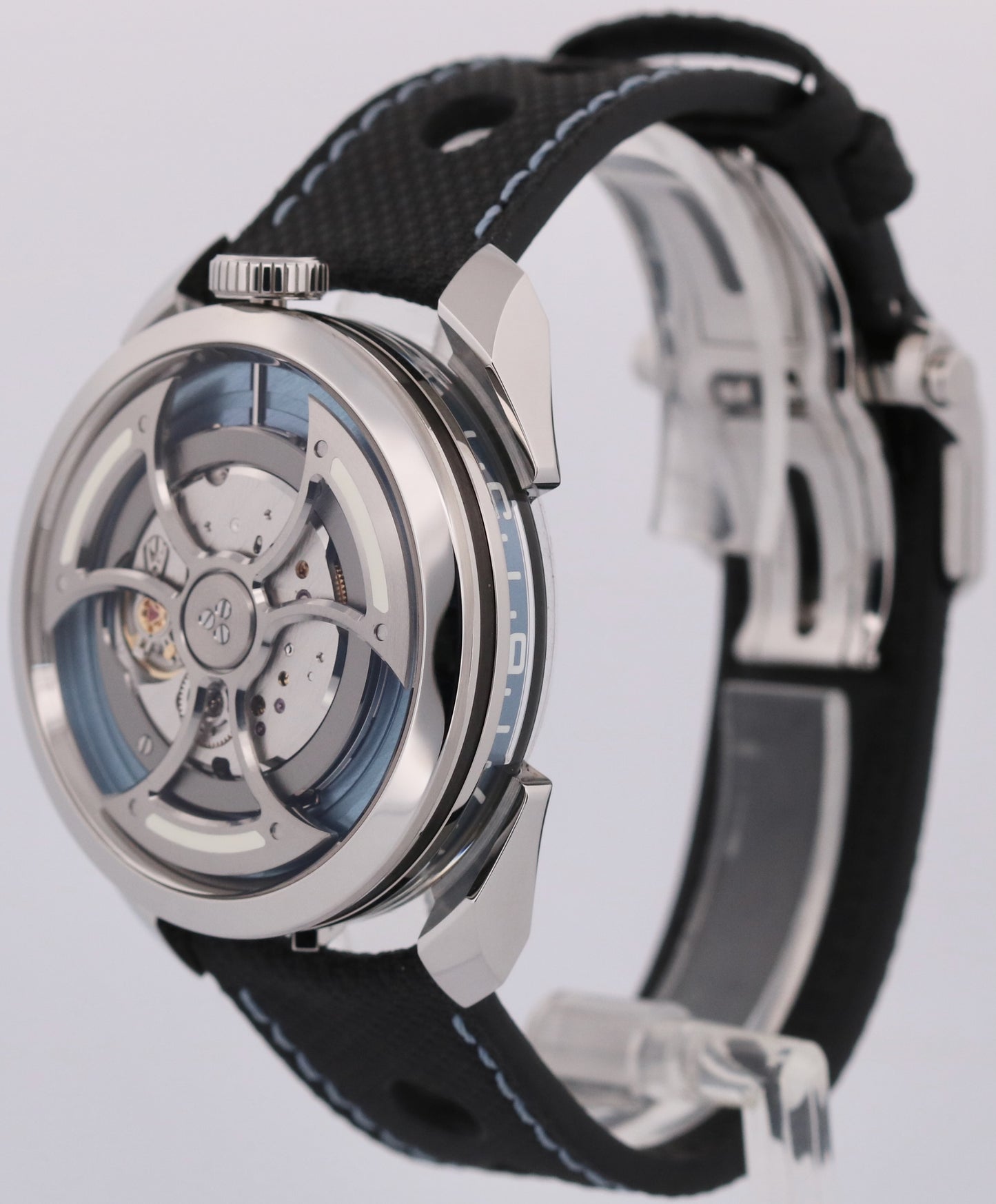 PAPERS MB&F M.A.D.1S ICE BLUE Stainless Steel Automatic Leather 42mm Watch BOX
