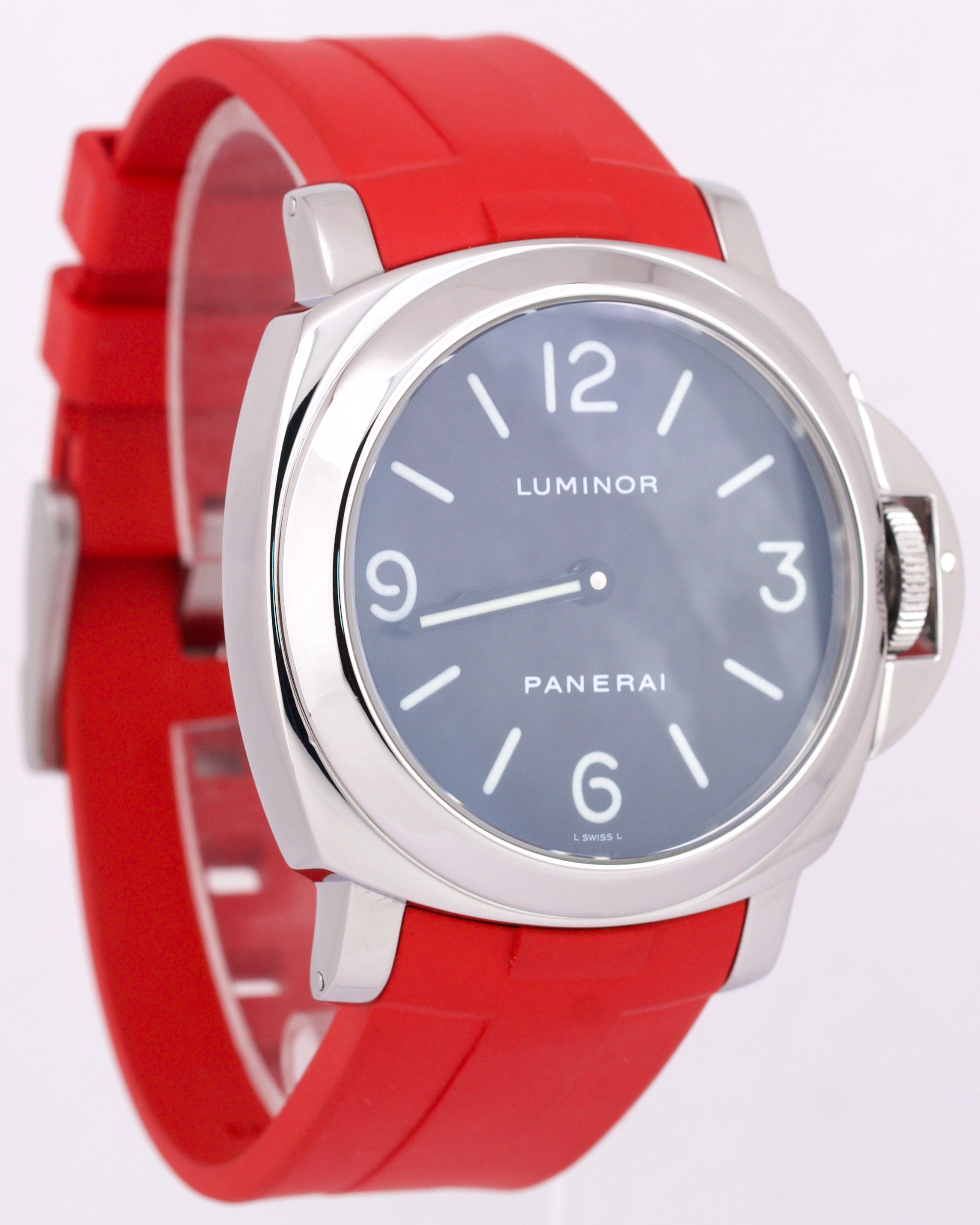 Panerai red rubber strap best sale