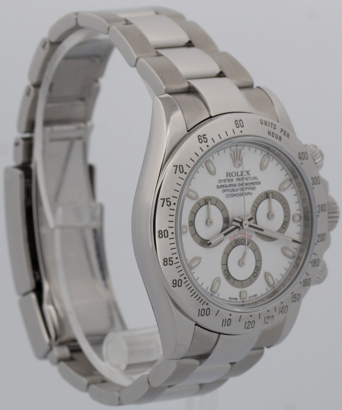 Rolex Daytona Cosmograph 116520 White Steel Chronograph Random Serial 40mm Watch