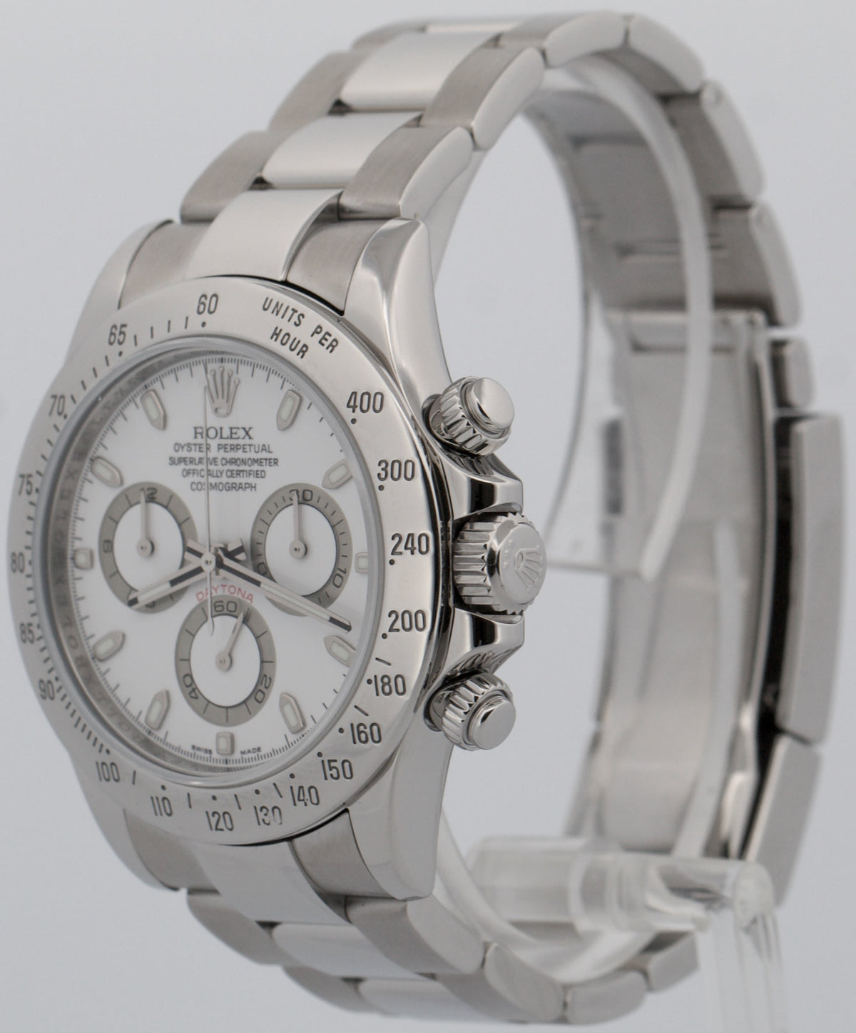 Rolex Daytona Cosmograph 116520 White Steel Chronograph Random Serial 40mm Watch