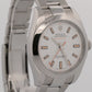 Rolex Milgauss WHITE Orange Stainless Steel 40mm Automatic Oyster 116400 Watch