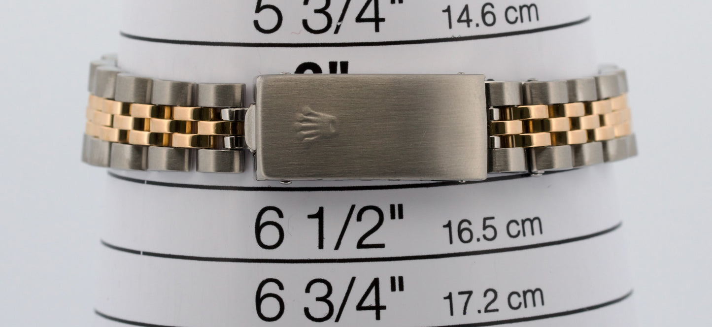 Ladies Rolex DateJust SILVER ROMAN DIAMOND 18K Gold Steel 26mm JUBILEE 79173