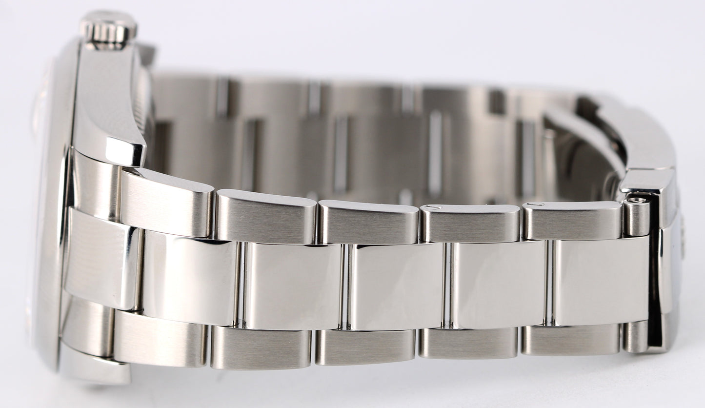 JUNE 2014 Rolex DateJust Concentric Silver Blue Arabic 36mm 116200 Watch BOX