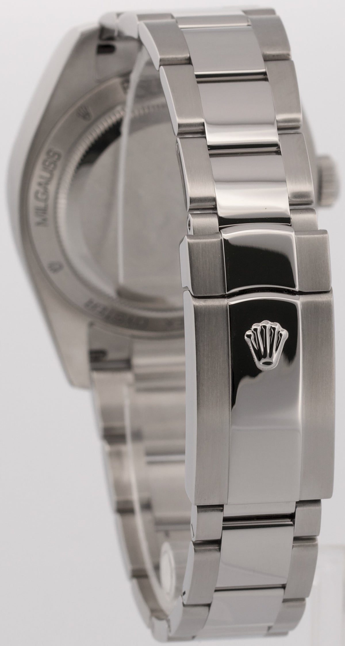 Rolex Milgauss WHITE Orange Stainless Steel 40mm Automatic Oyster 116400 Watch