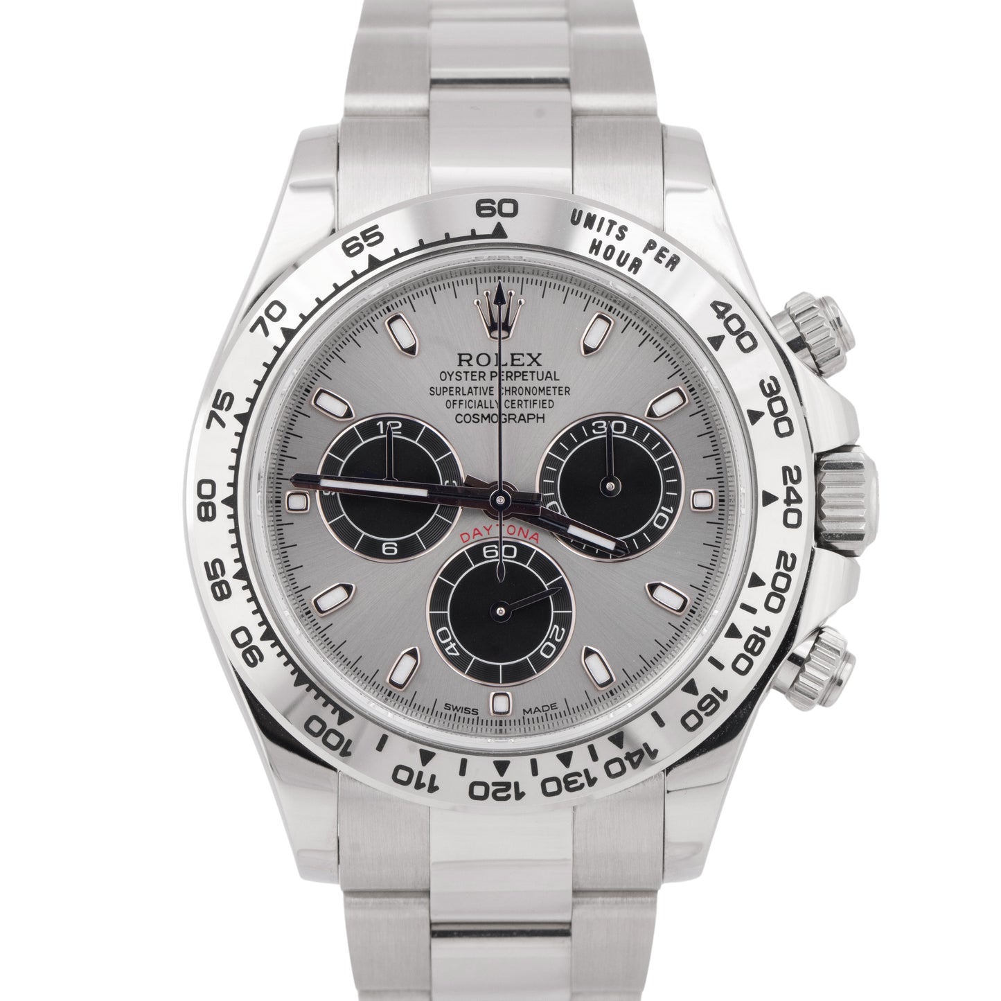 MINT PAPERS Rolex Daytona Cosmograph Silver GHOST 18K White Gold 116509 BOX