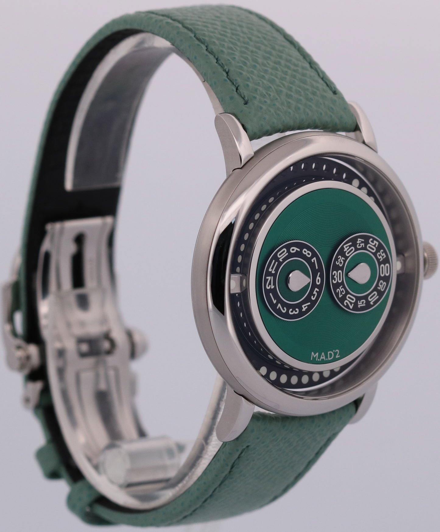 PAPERS MB&F M.A.D.2 GREEN Stainless Steel Automatic Leather 42mm Watch BOX