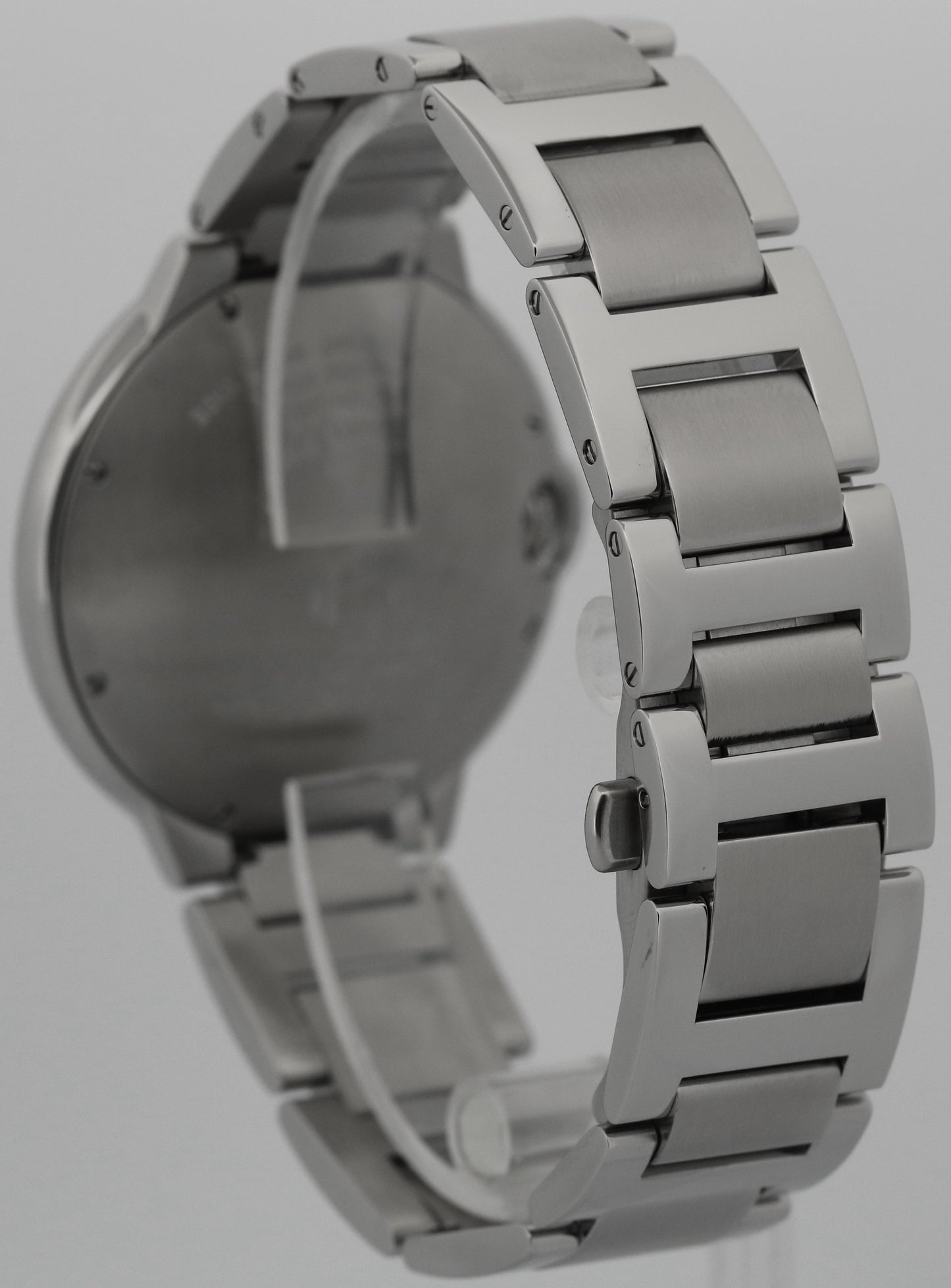 Cartier Ballon Bleu SILVER GUILLOCHE Stainless Roman 42mm 3765 W69012Z4 Watch