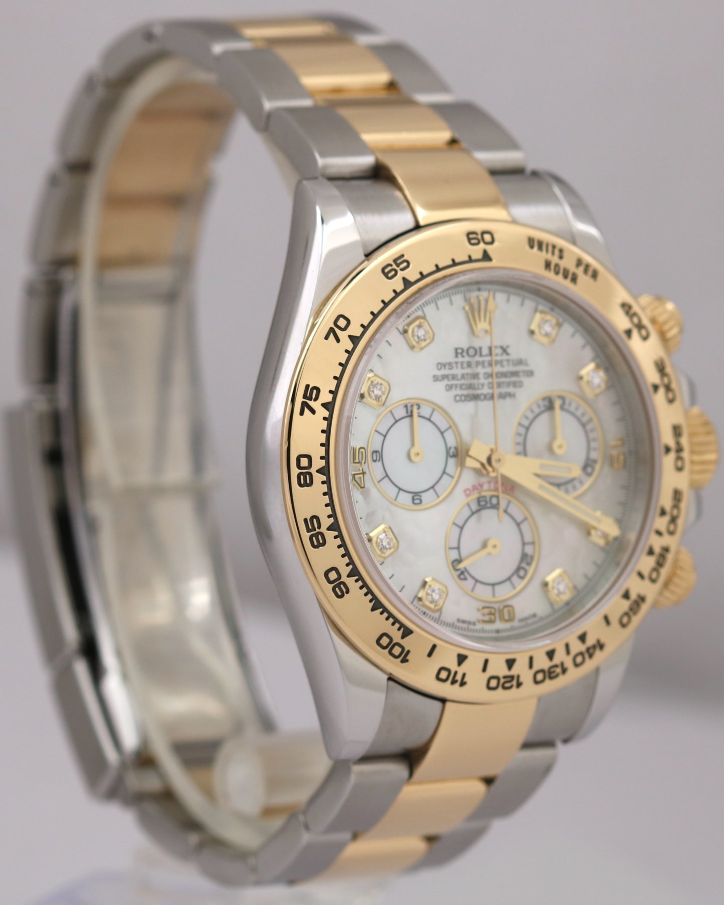 2022 Rolex Daytona FACTORY MOP DIAMOND 18K Yellow Gold Stainless 116503 Watch