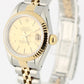 VINTAGE Rolex DateJust PAPERS Two-Tone 18k Gold Steel Champagne 26mm 69173 Watch