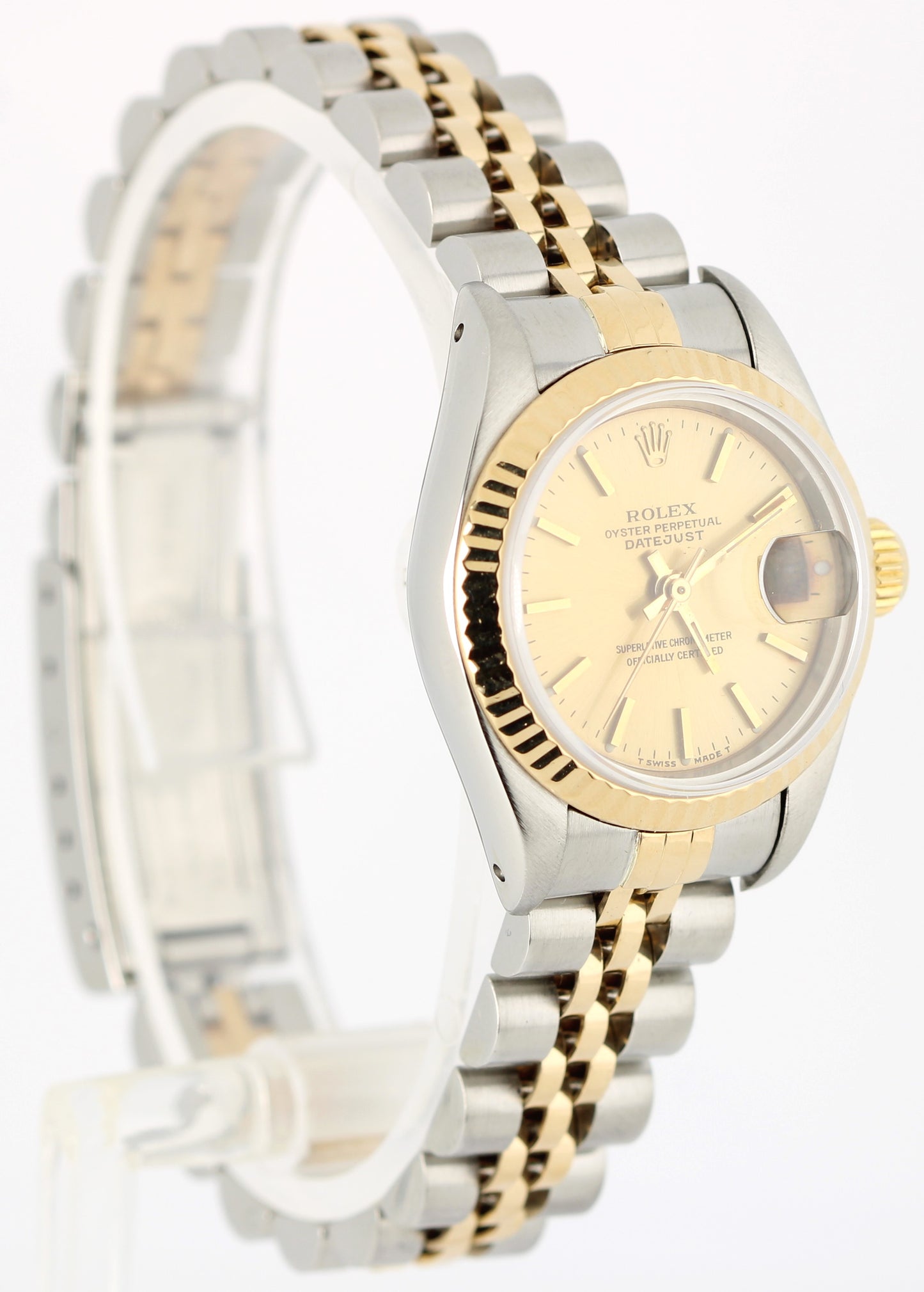 VINTAGE Rolex DateJust PAPERS Two-Tone 18k Gold Steel Champagne 26mm 69173 Watch