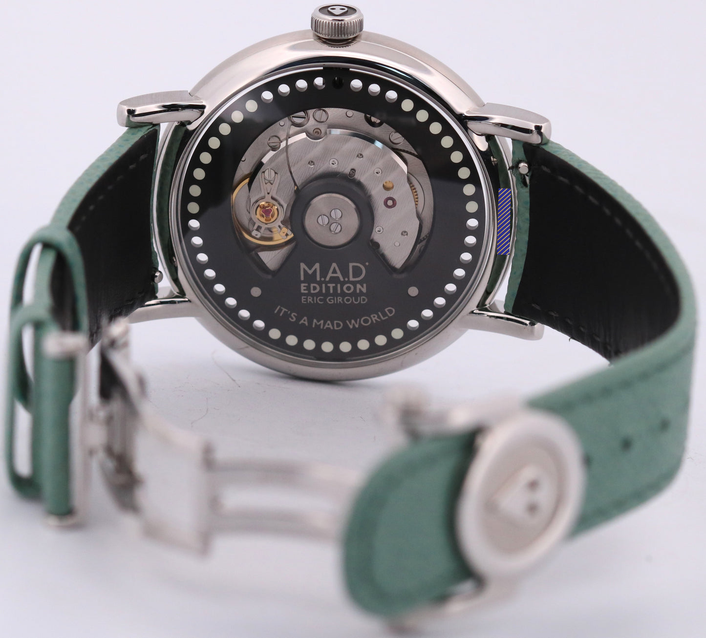 PAPERS MB&F M.A.D.2 GREEN Stainless Steel Automatic Leather 42mm Watch BOX
