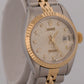 Ladies Rolex DateJust 26mm SILVER JUBILEE DIAMOND 18K Gold Steel Fluted 69173
