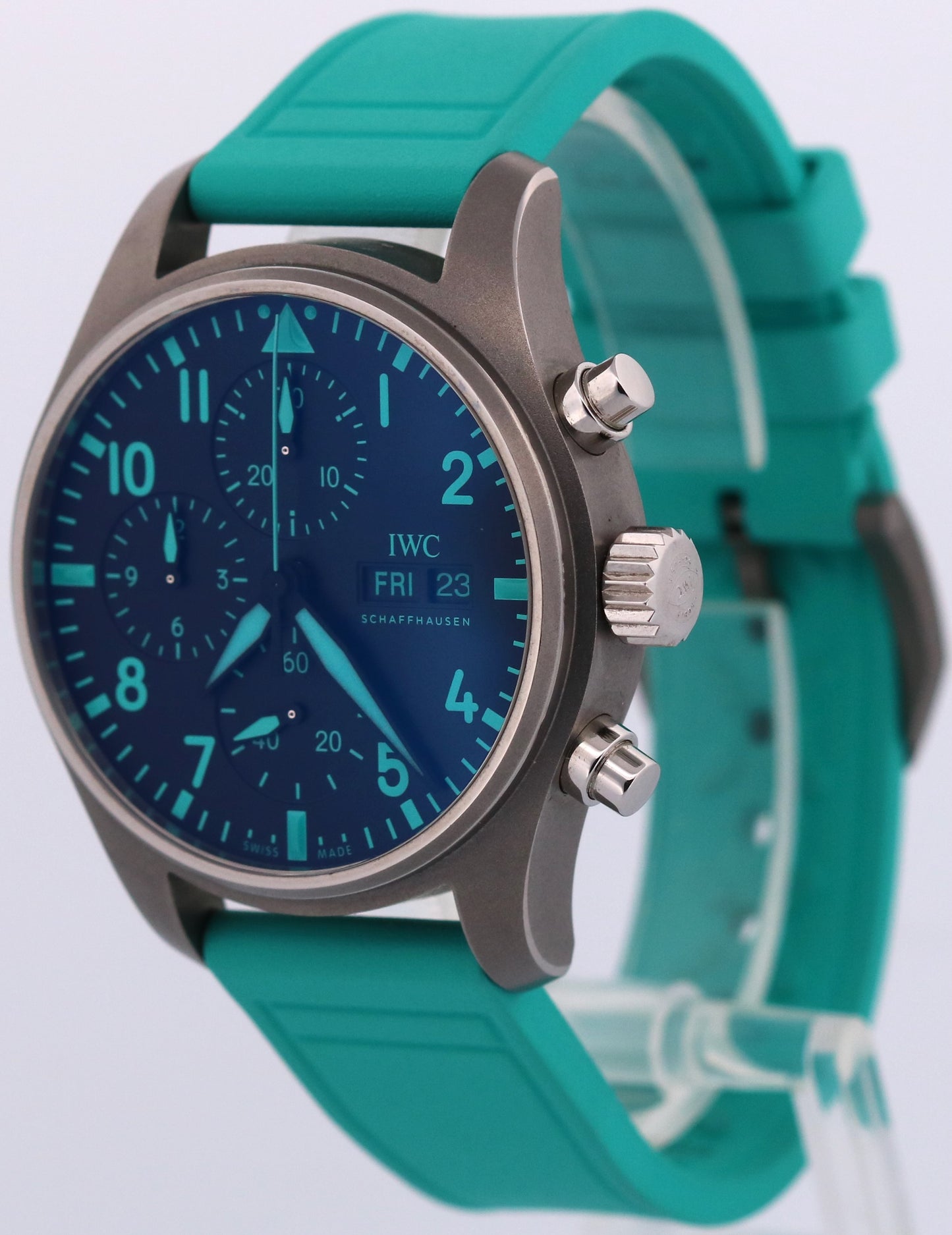 2023 PAPERS IWC Pilot Chronograph MERCEDES-AMG Petronas Titanium IW388114 BOX