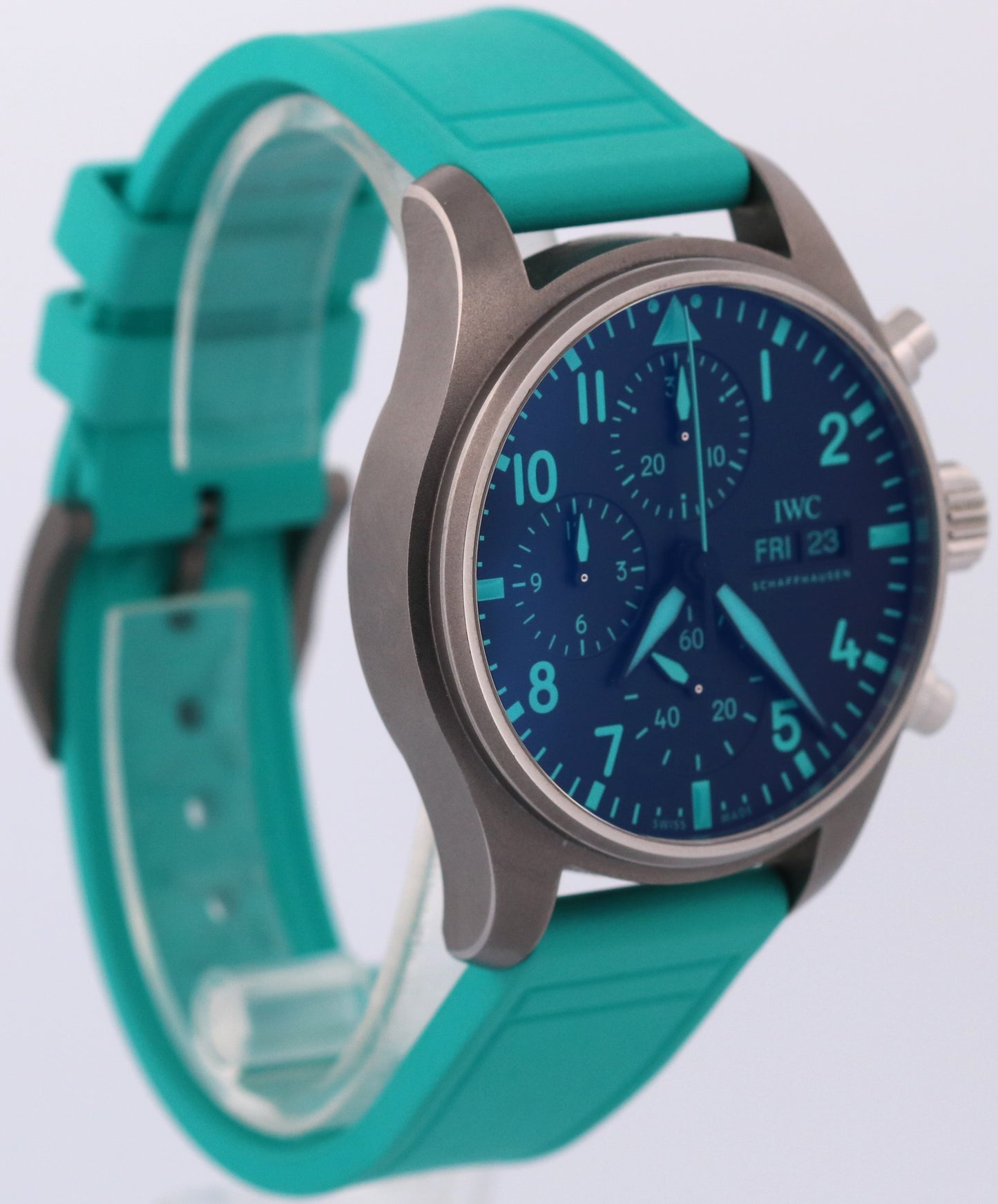 2023 PAPERS IWC Pilot Chronograph MERCEDES-AMG Petronas Titanium IW388114 BOX