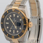 Rolex Submariner Date 18K Yellow Gold Steel BLACK Ceramic 40mm 116613 LN Watch