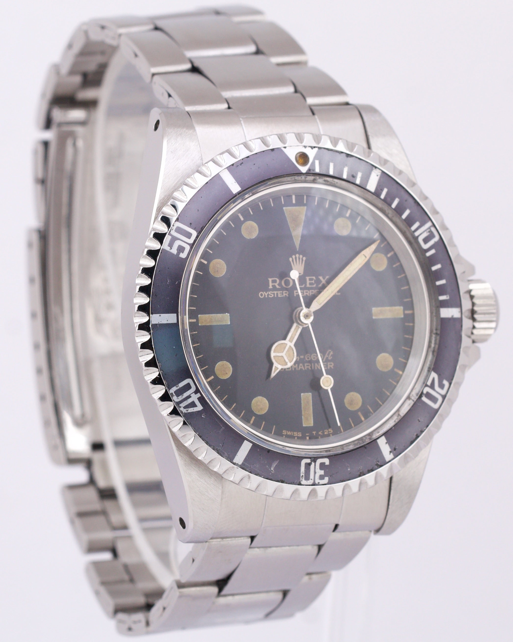 VINTAGE 1966 Rolex Submariner No Date GILT DIAL 40mm Steel Automatic 5 CollectorsWatches