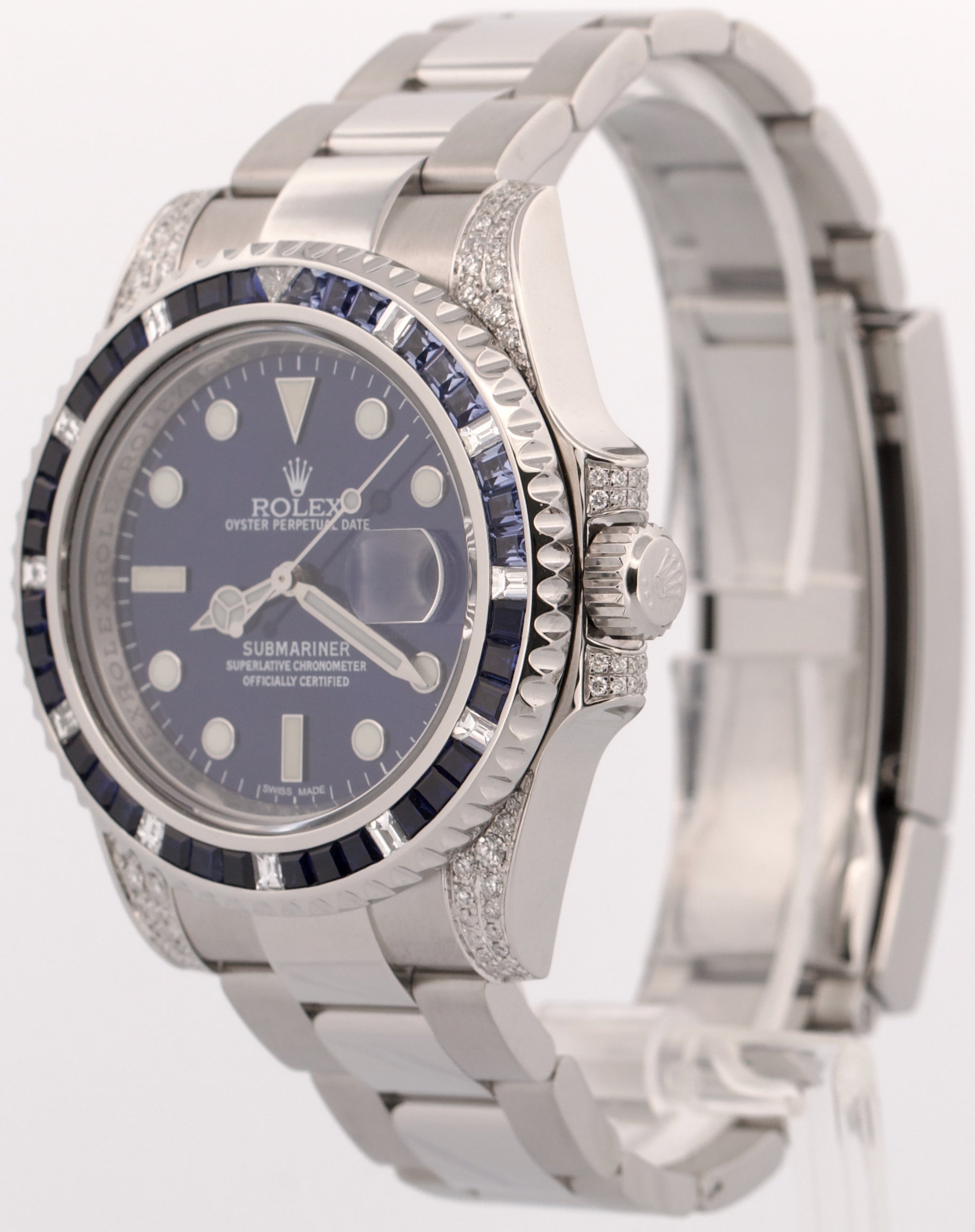 Rolex Submariner Date BLUE DIAMOND SAPPHIRE Stainless Steel 40mm