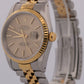PAPERS Rolex DateJust 36mm CHAMPAGNE TAPESTRY TIFFANY 18K JUBILEE 16233 BOX