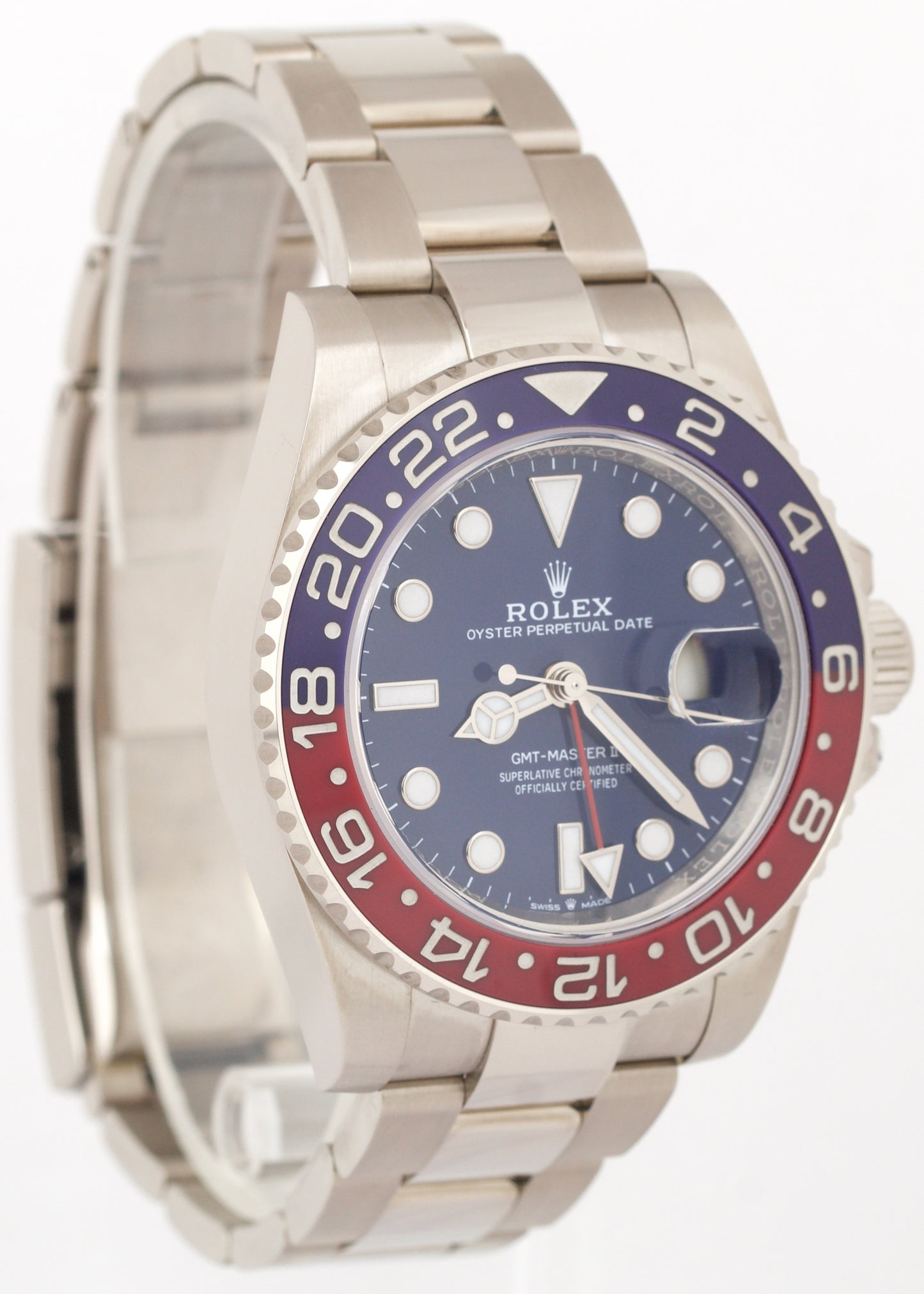 2024 NEW PAPERS Rolex GMT-Master II PEPSI Blue 18K White Gold 126719 BLRO BOX