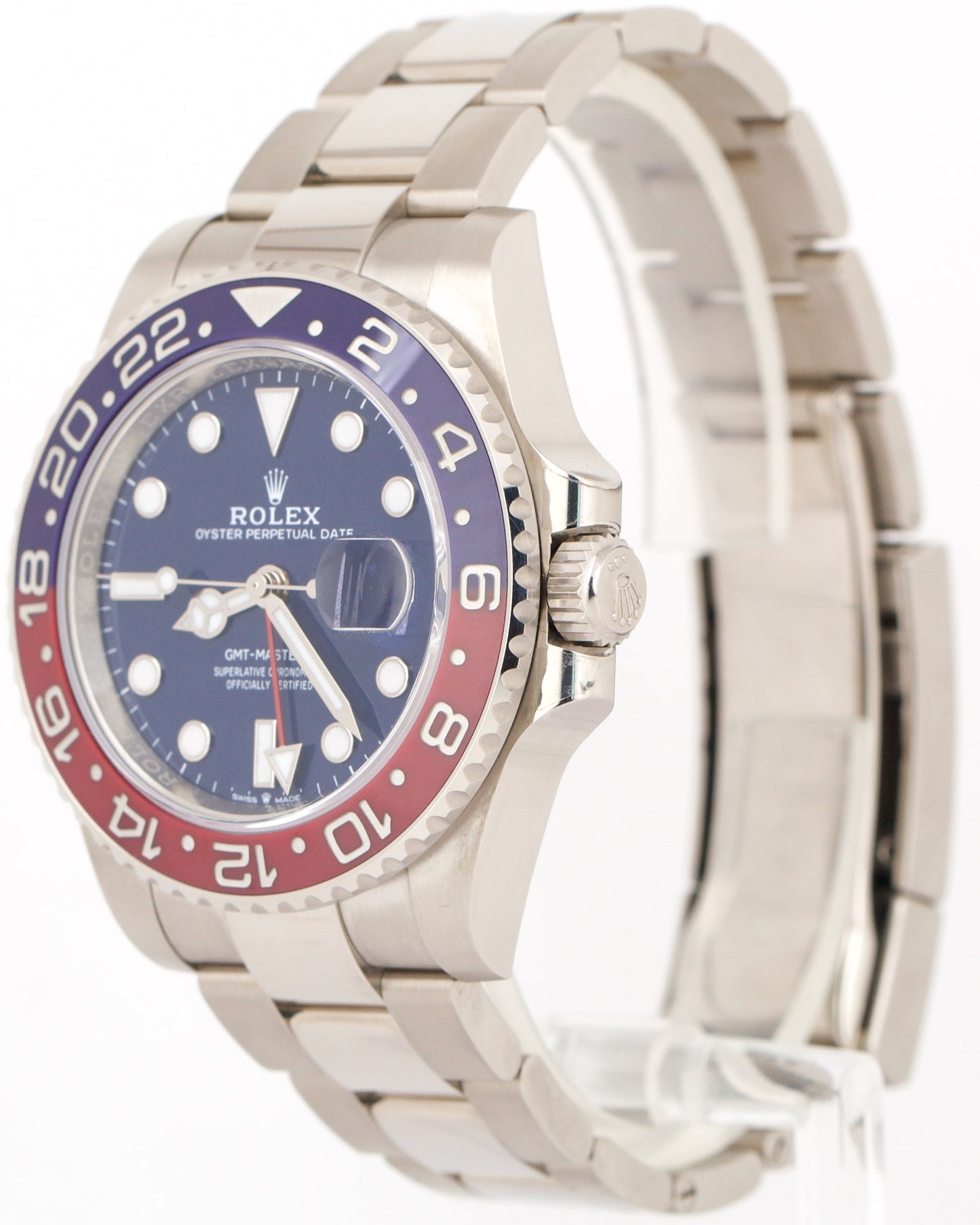 2024 NEW PAPERS Rolex GMT-Master II PEPSI Blue 18K White Gold 126719 BLRO BOX