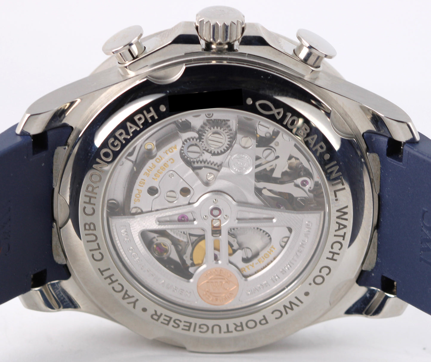 IWC Portugieser Yacht Club Chronograph PAPERS Silver Arabic 45mm IW390702 Watch