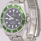 MINT PAPERS Rolex Submariner Date KERMIT Green Stainless Watch 16610 LV BOX