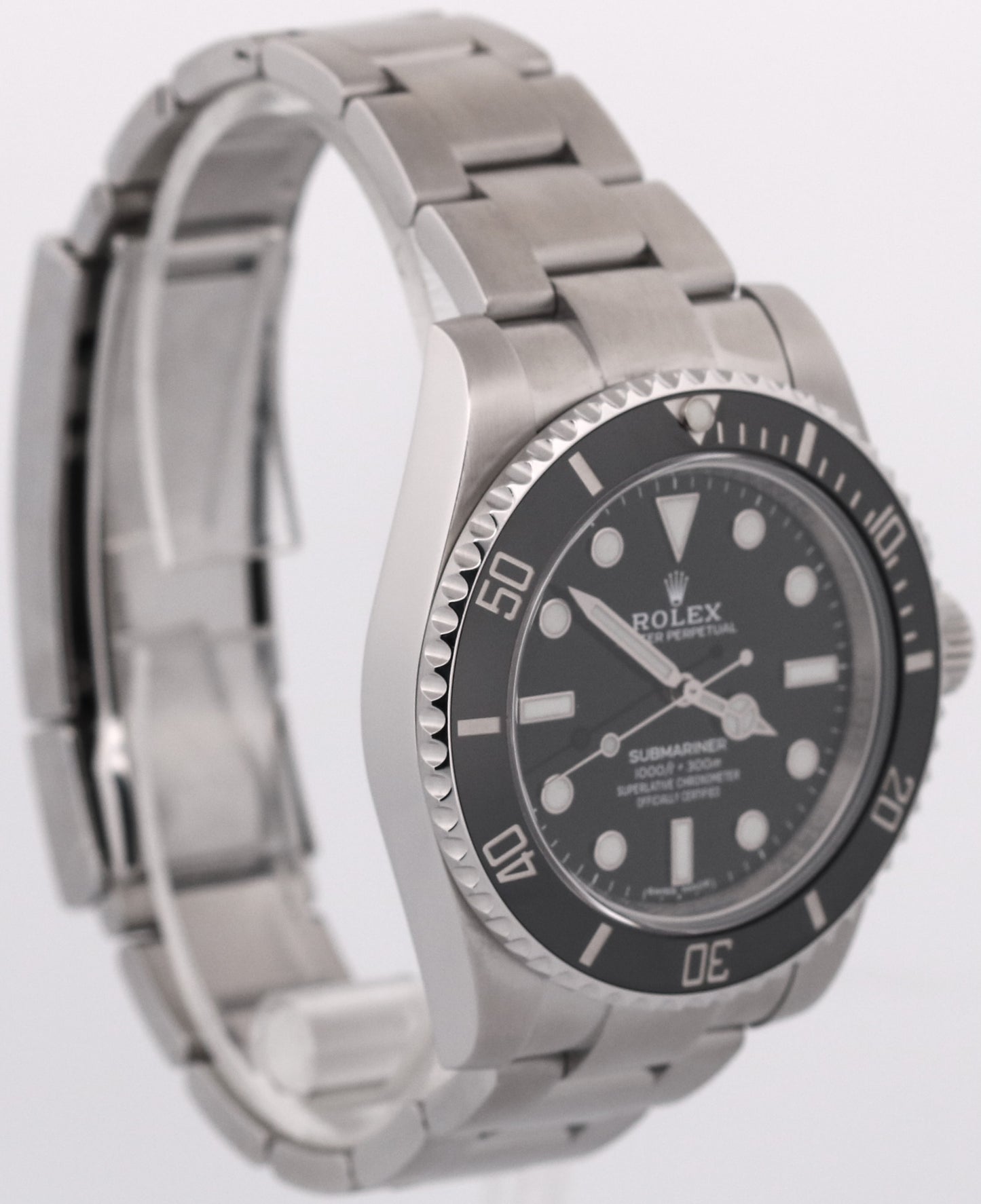 2018 PAPERS Rolex Submariner No-Date Steel BLACK 40mm 114060 LN BOX