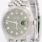 2022 PAPERS Rolex DateJust 41 GREEN DIAMOND 18K Gold 41mm JUBILEE 126334 BOX