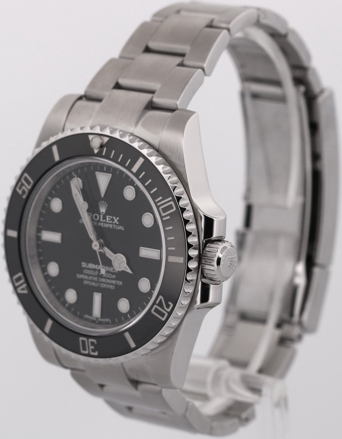 2018 PAPERS Rolex Submariner No-Date Steel BLACK 40mm 114060 LN BOX