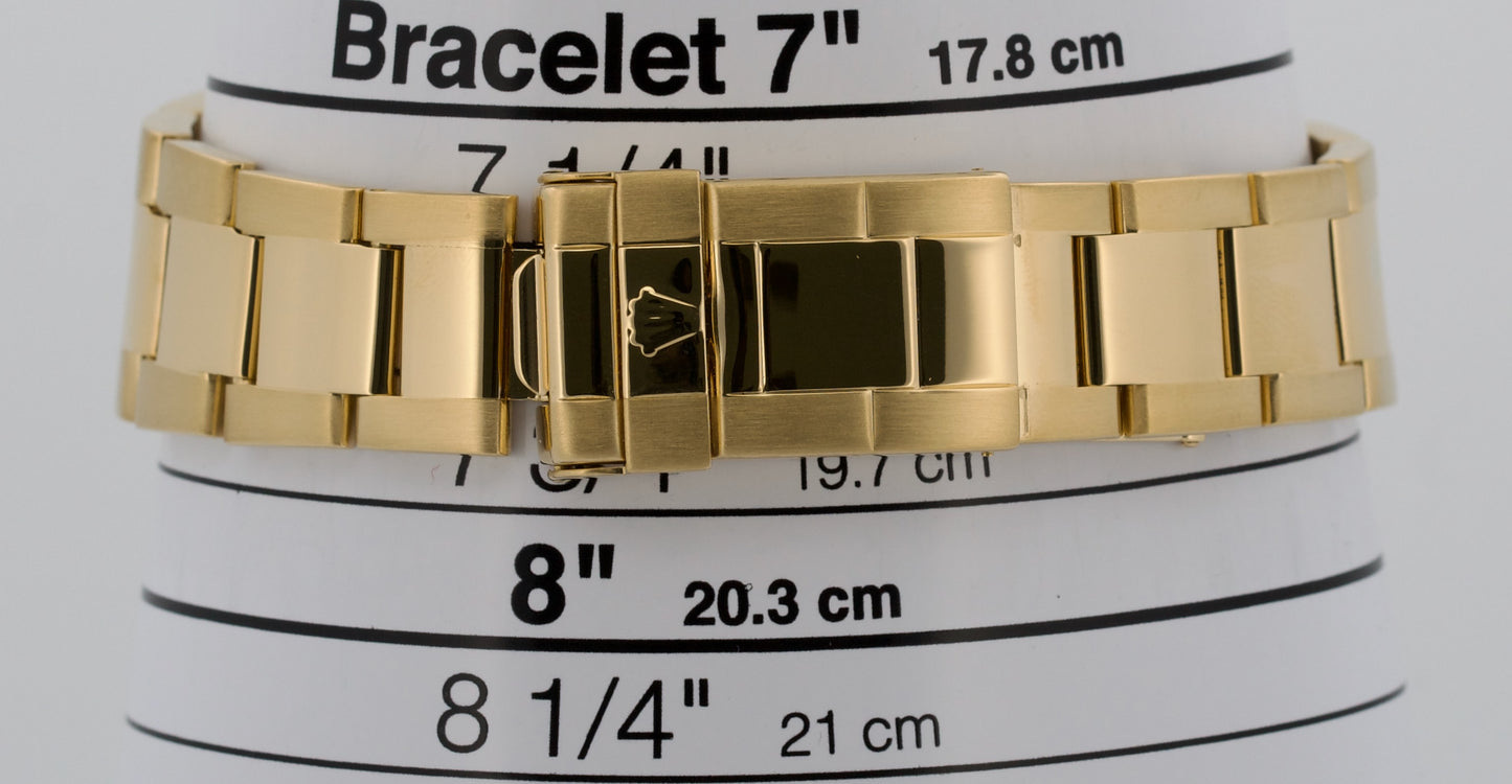 Rolex Yacht-Master 40mm CHAMPAGNE 18K Yellow Gold NO-HOLES Automatic Watch 16628