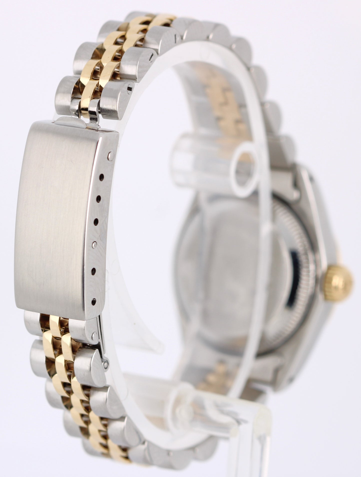 Rolex Datejust Two-Tone 18k Yellow Gold Steel Black Jubilee 26mm 69163 Watch