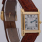 VINTAGE Cartier Tank Chinoise 18K Yellow Gold Quartz 8105 Leather 23mm x 30mm