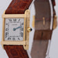 VINTAGE Cartier Tank Chinoise 18K Yellow Gold Quartz 8105 Leather 23mm x 30mm
