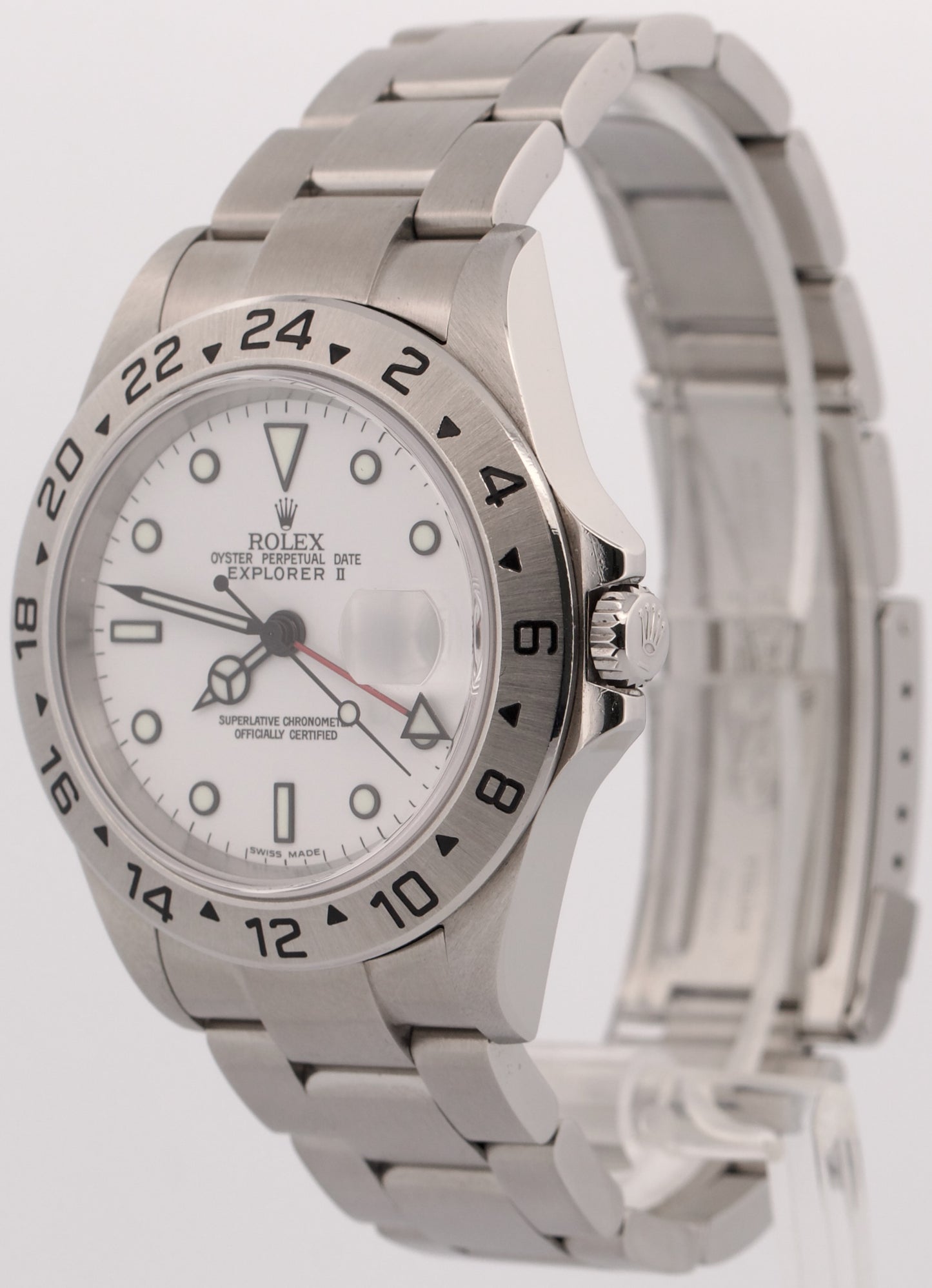 2019 RSC PAPERS Rolex Explorer II POLAR White 40mm NO-HOLES Steel 16570 BOX