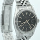 Rolex DateJust 36mm BLACK TAPESTRY Steel Engine Turned JUBILEE Watch 16030