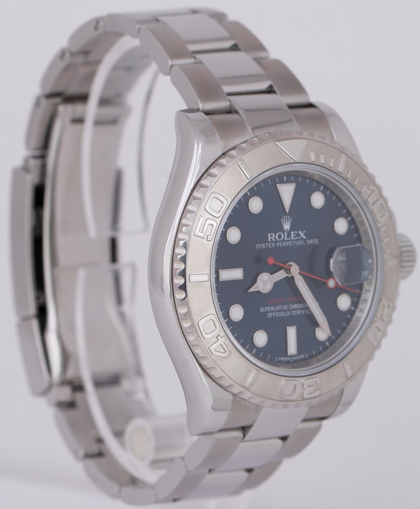 MINT 2018 Rolex Yacht-Master BLUE Platinum 40mm Stainless Steel Watch 116622